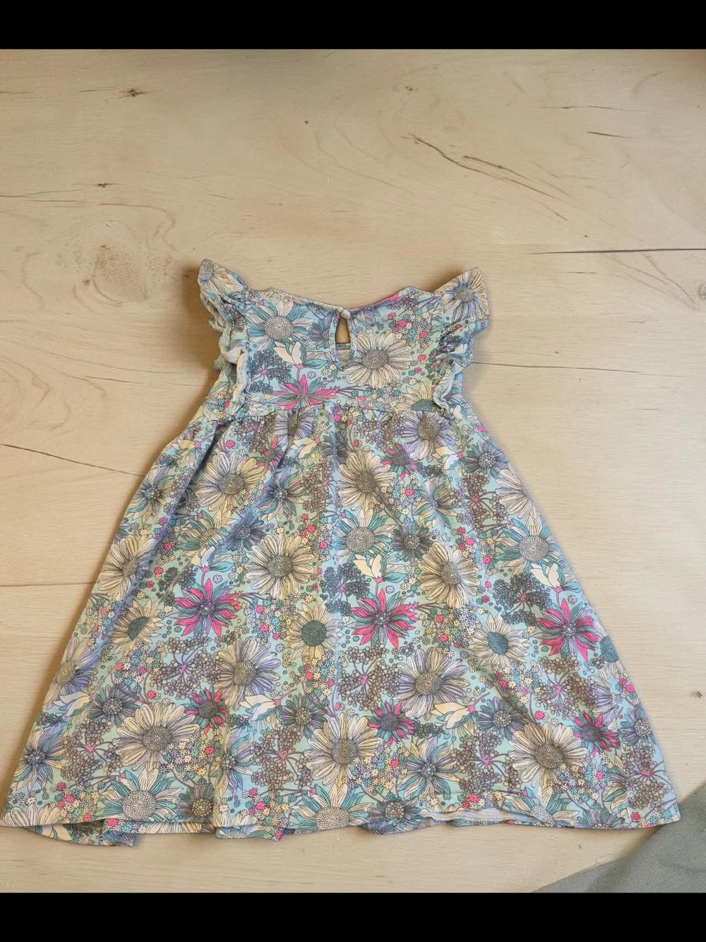 OshKosh B'gosh Floral Short Sleeve Girl's Tunic Top in White, Blue, Pink Size 12